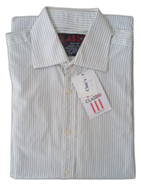 SHIRT- WHITE WITH GREY LINES