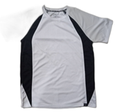 T SHIRT- WHITE, SIDE BLACK, SHORT SLEEVE