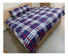 DUVET FAMILY - BLUE, WHITE AND RED CHECKOUT