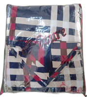 FAMILY BEDSHEET - BLUE/ CREAM