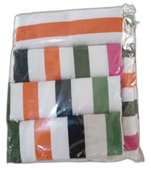 BEDSHEET-ORANGE, WHITE/GREEN