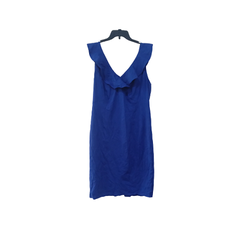 WOMEN'S SHORT DRESS- OFF NECK,ROYAL BLUE